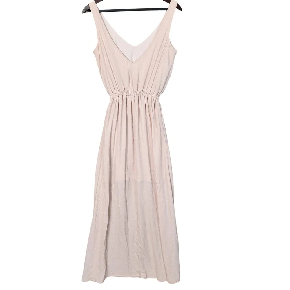Show Me Your Mumu Kendall Maxi Dress Blush Pink XS‎ MBM6-141 Sleeveless V-Neck